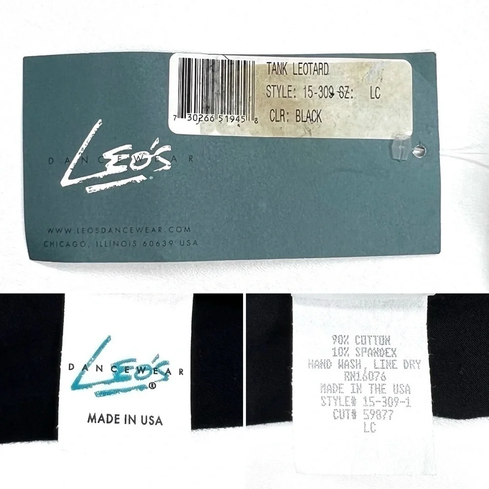 Body Wrappers 2 Pair Footed Tights Black M/L + Leo’s Large Black Leotard New NWT